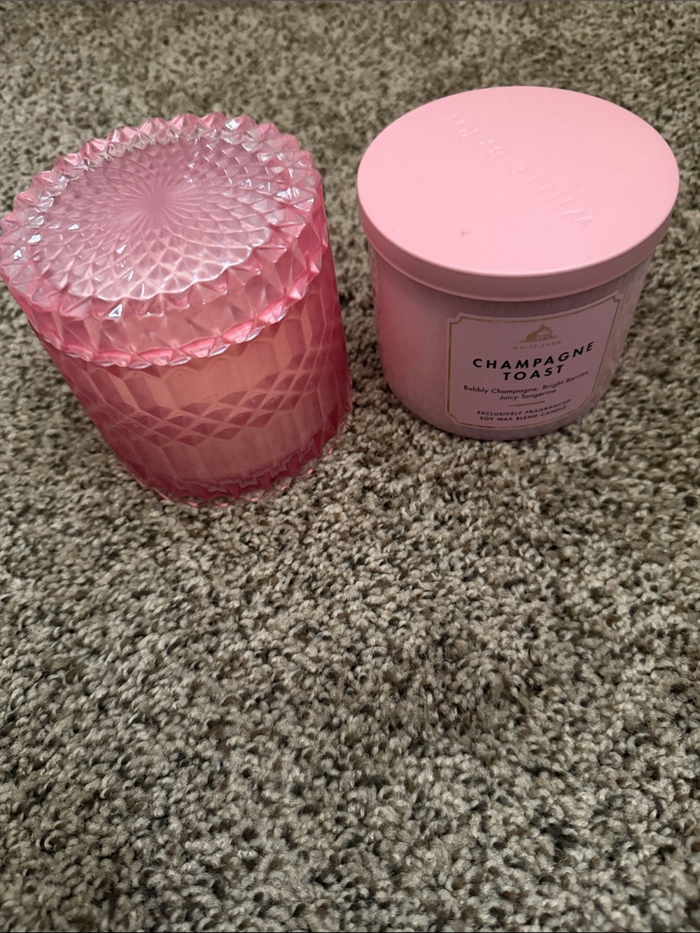 Bath & Body Works Champagne Toast Pink Decorative Candle Set